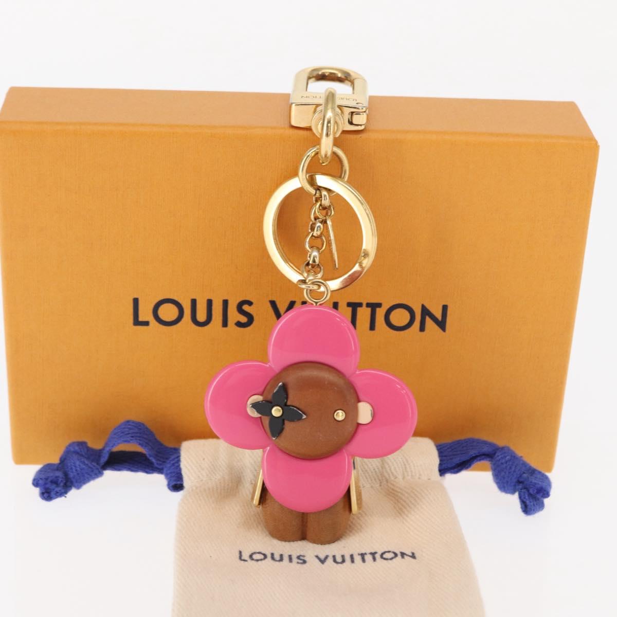 LOUIS VUITTON Porte Cre Vivienne Charm metal Pink M67298 LV Auth 157421SAM