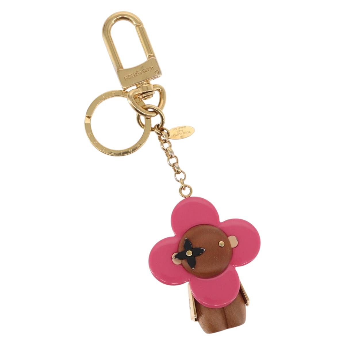 LOUIS VUITTON Porte Cre Vivienne Charm metal Pink M67298 LV Auth 157421SAM