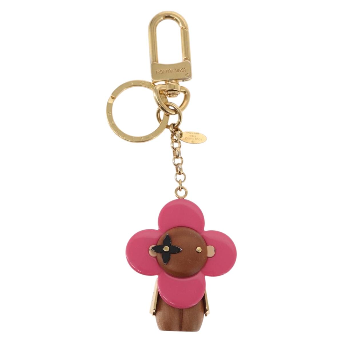 LOUIS VUITTON Porte Cre Vivienne Charm metal Pink M67298 LV Auth 157421SAM