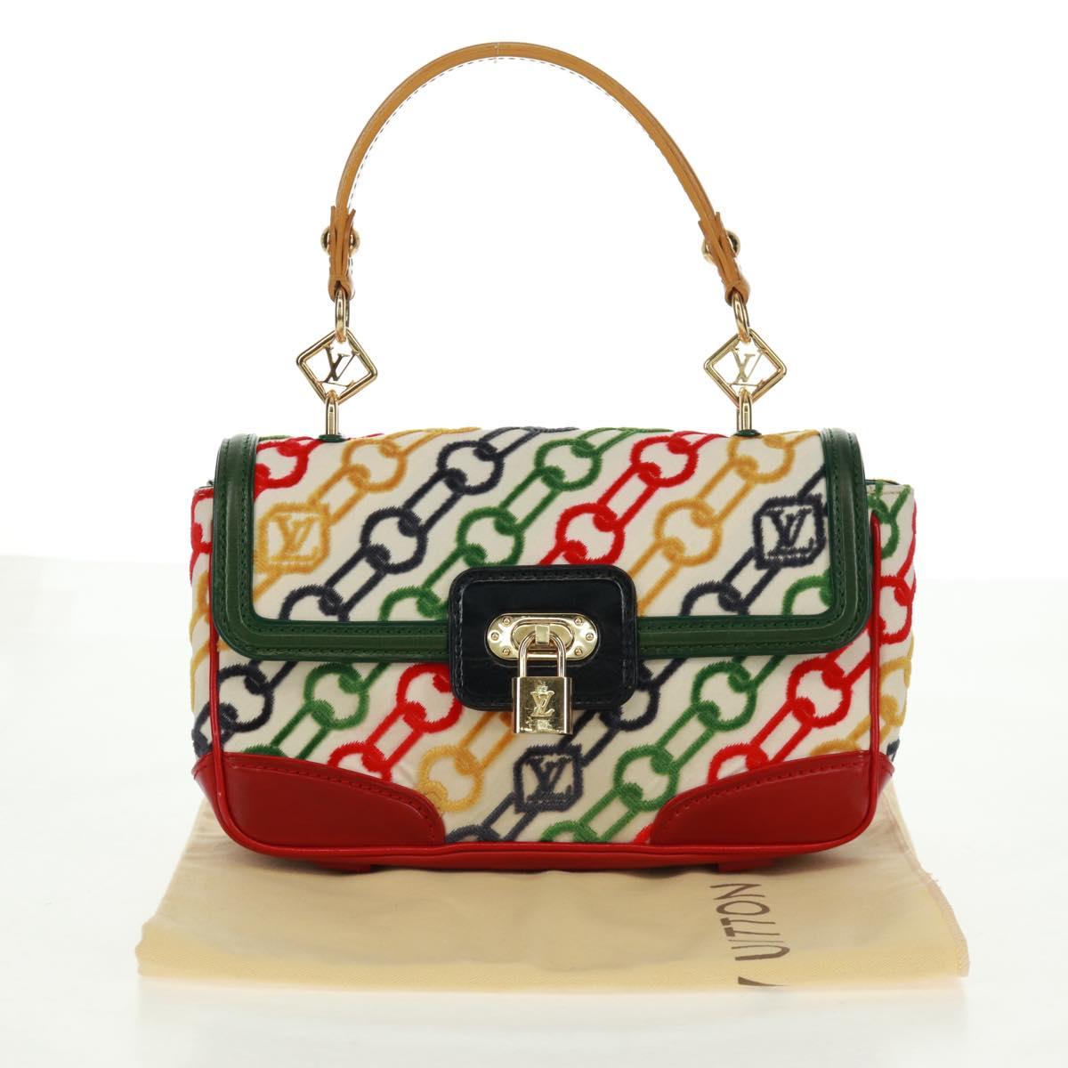 LOUIS VUITTON Monogram Velvet Chain Dolly Pochette Hand Bag M95208 Auth 157461SM