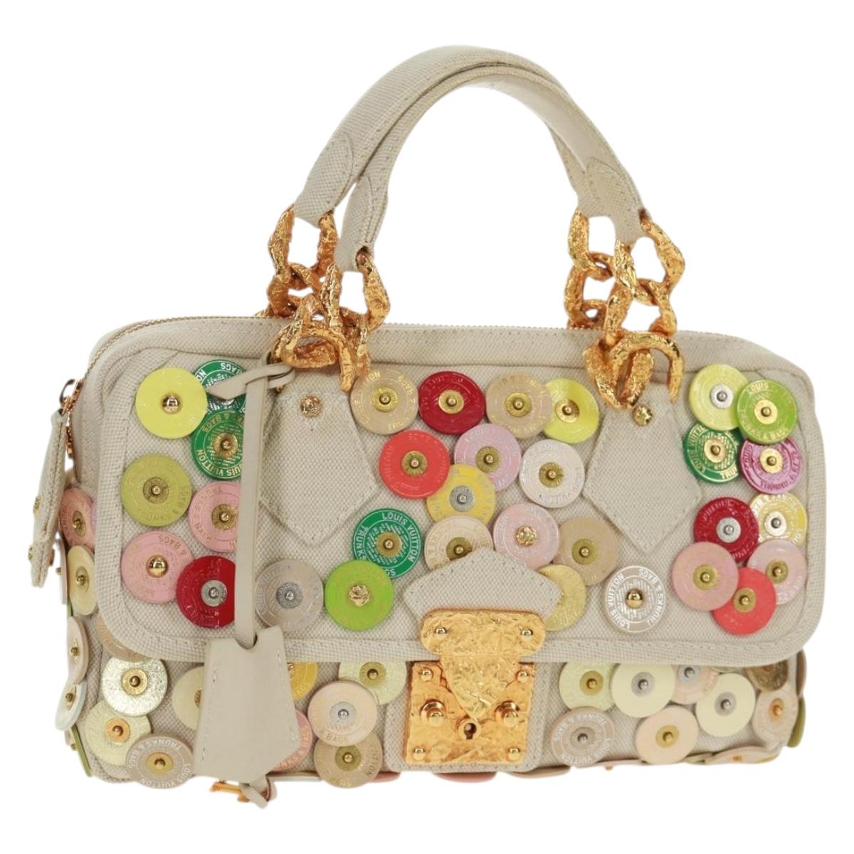 LOUIS VUITTON Fleur Tinkerbell Hand Bag Leather White M95407 LV Auth 157462SM