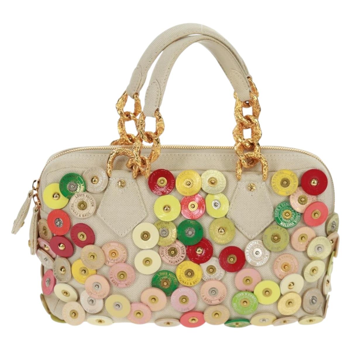 LOUIS VUITTON Fleur Tinkerbell Hand Bag Leather White M95407 LV Auth 157462SM