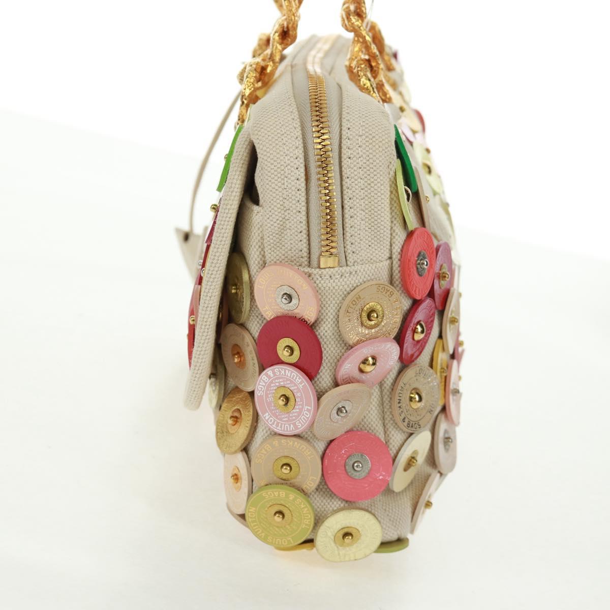 LOUIS VUITTON Fleur Tinkerbell Hand Bag Leather White M95407 LV Auth 157462SM