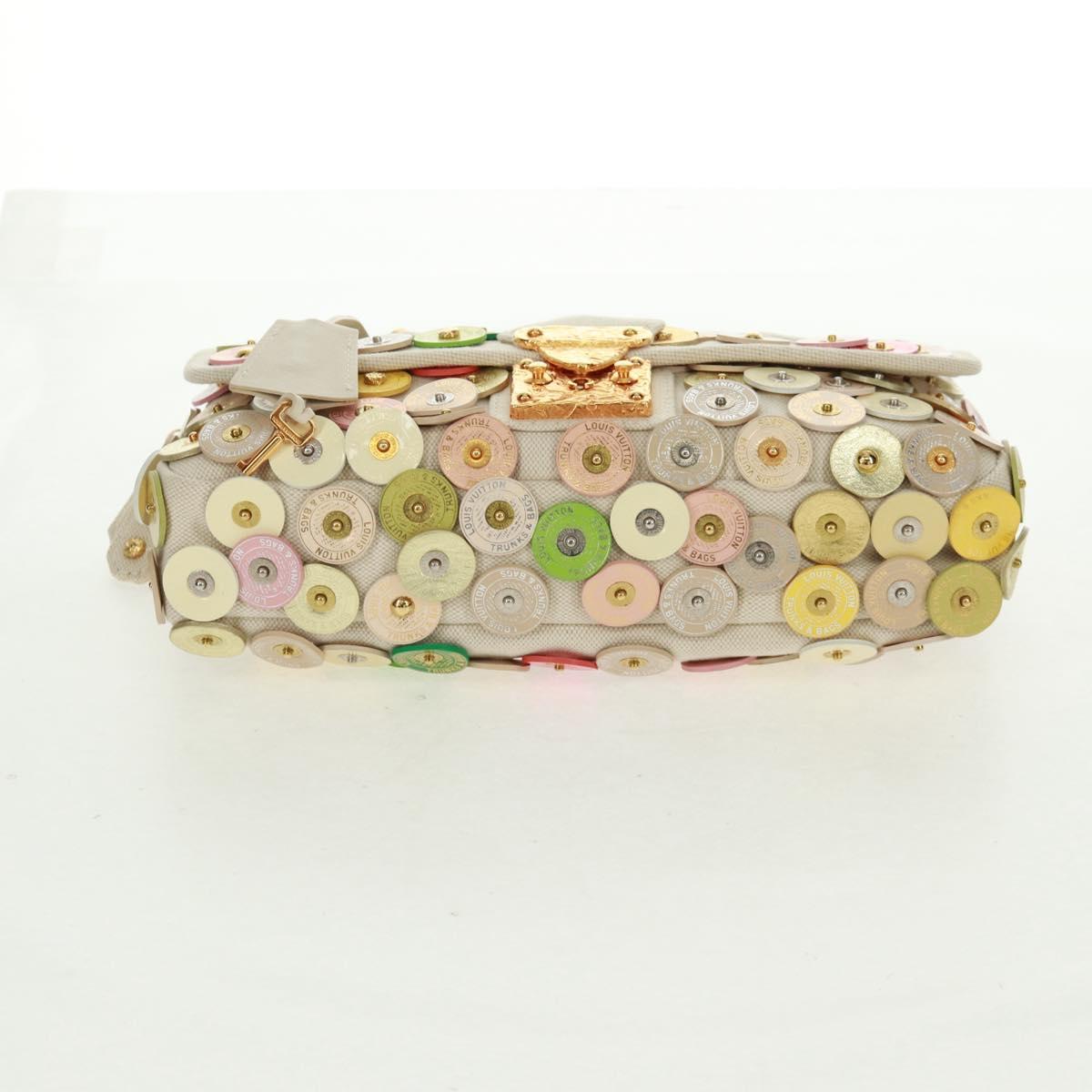 LOUIS VUITTON Fleur Tinkerbell Hand Bag Leather White M95407 LV Auth 157462SM