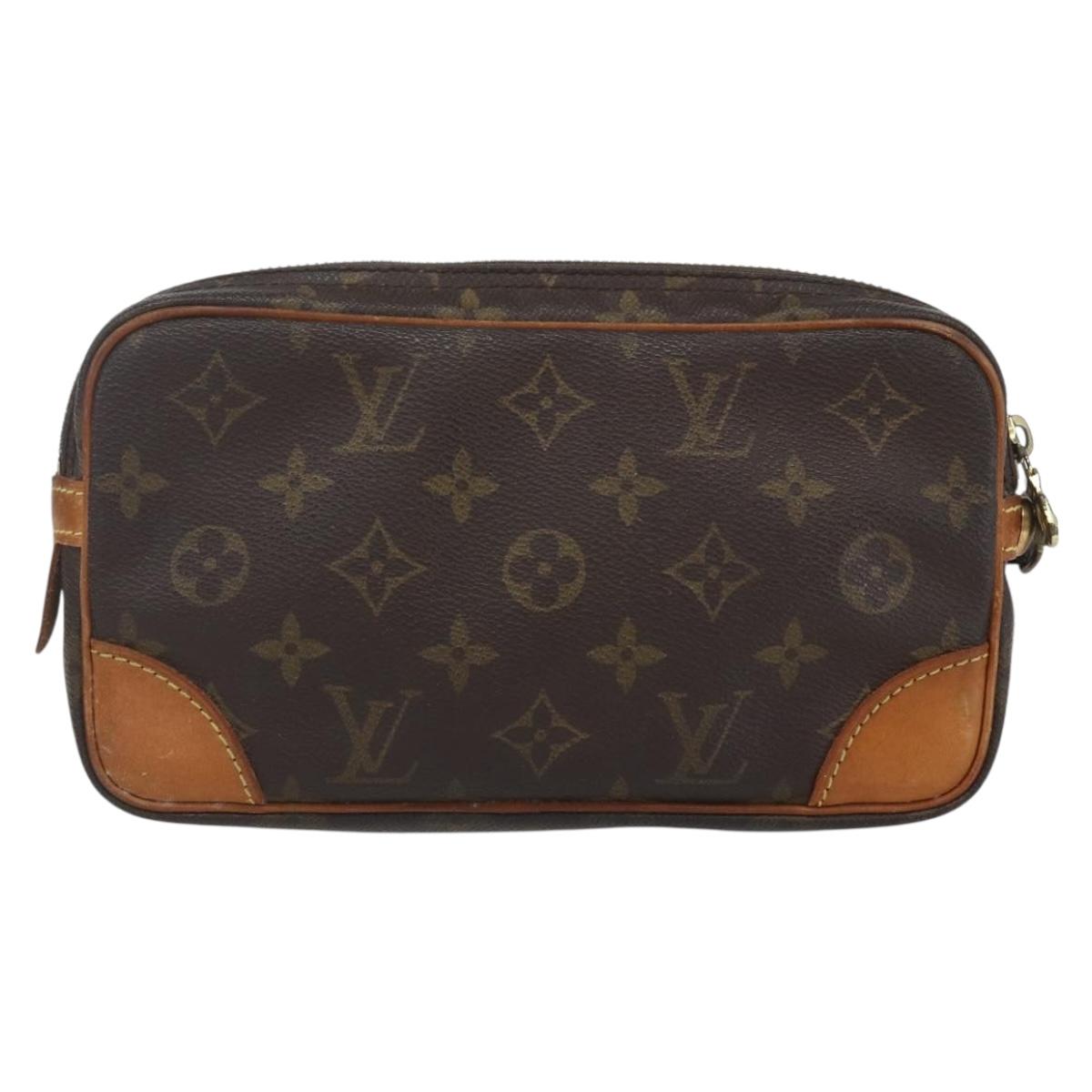LOUIS VUITTON Monogram Marly Dragonne PM Clutch Bag M51827 LV Auth 157463