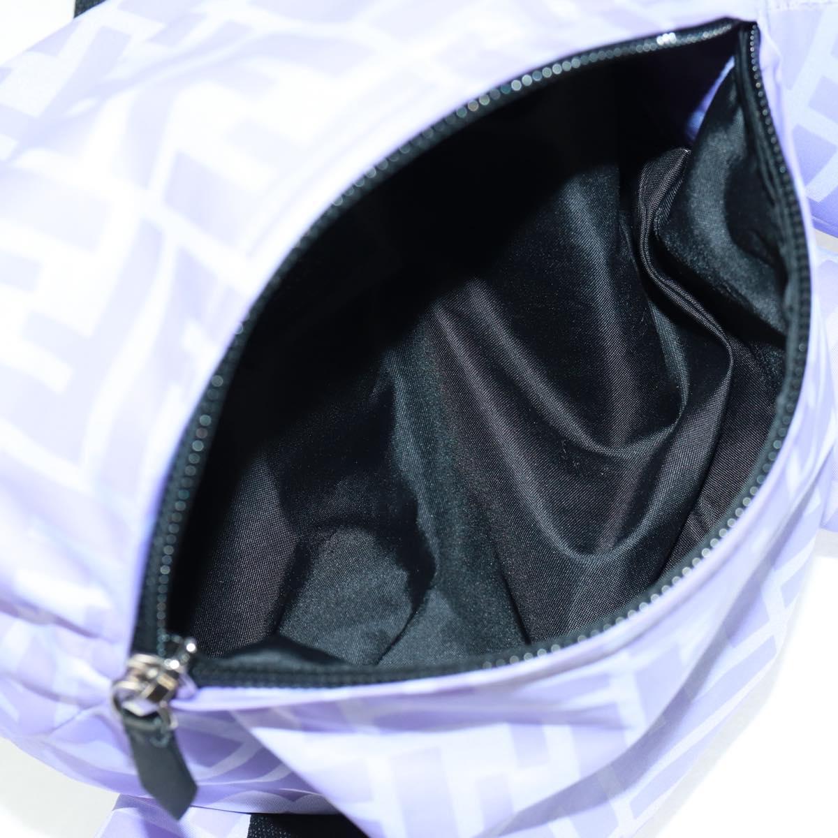 FENDI Zucca Canvas Bear Backpack Nylon Purple Silver Auth 157464SAM