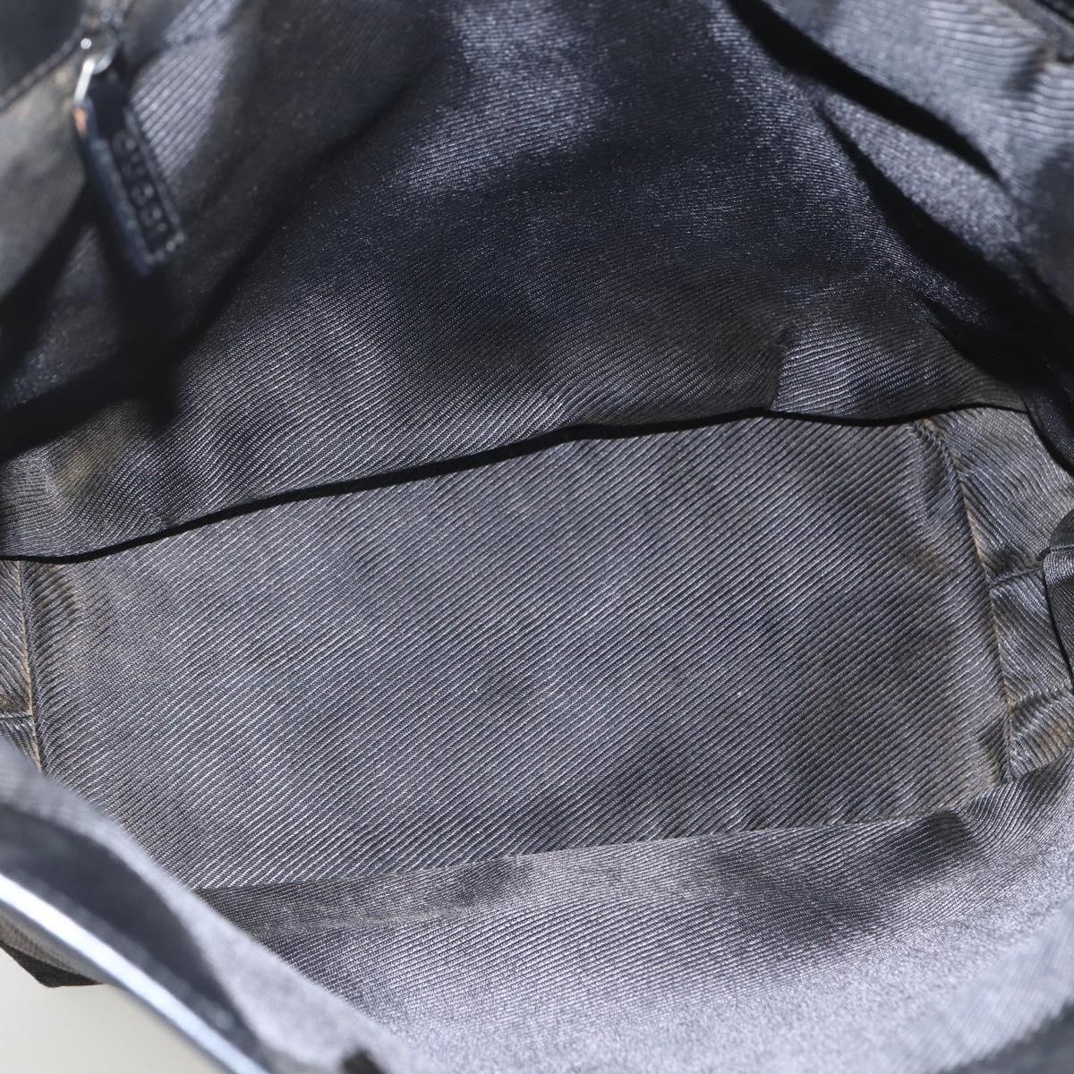 GUCCI GG Canvas Tote Bag Black Silver 31243 Auth 157468