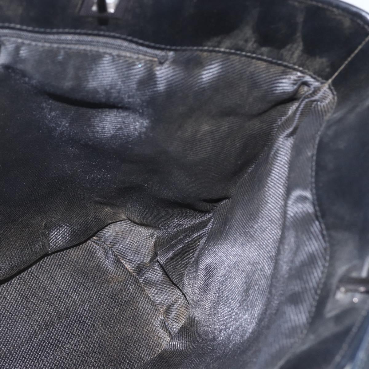 GUCCI GG Canvas Tote Bag Black Silver 31243 Auth 157468