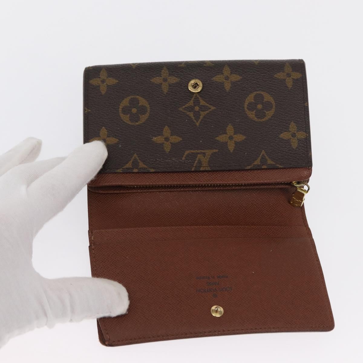 LOUIS VUITTON Monogram Portefeuille Tresol Wallet M61736 LV Auth 157480