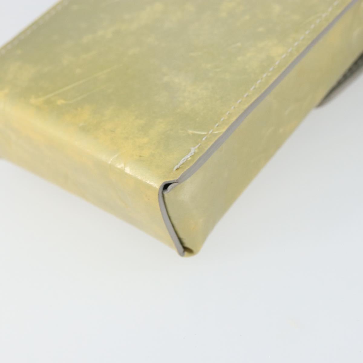 LOUIS VUITTON Monogram Vernis Green Cigarette Case Gris LV Auth 157481