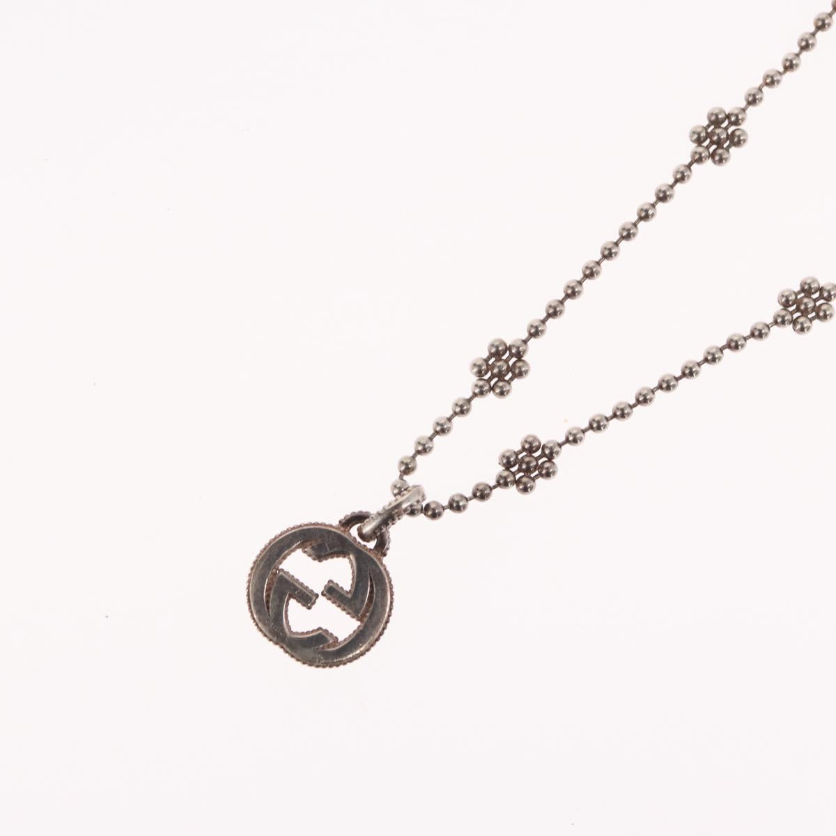 GUCCI Necklace metal 2 Set Silver tone Auth 157482