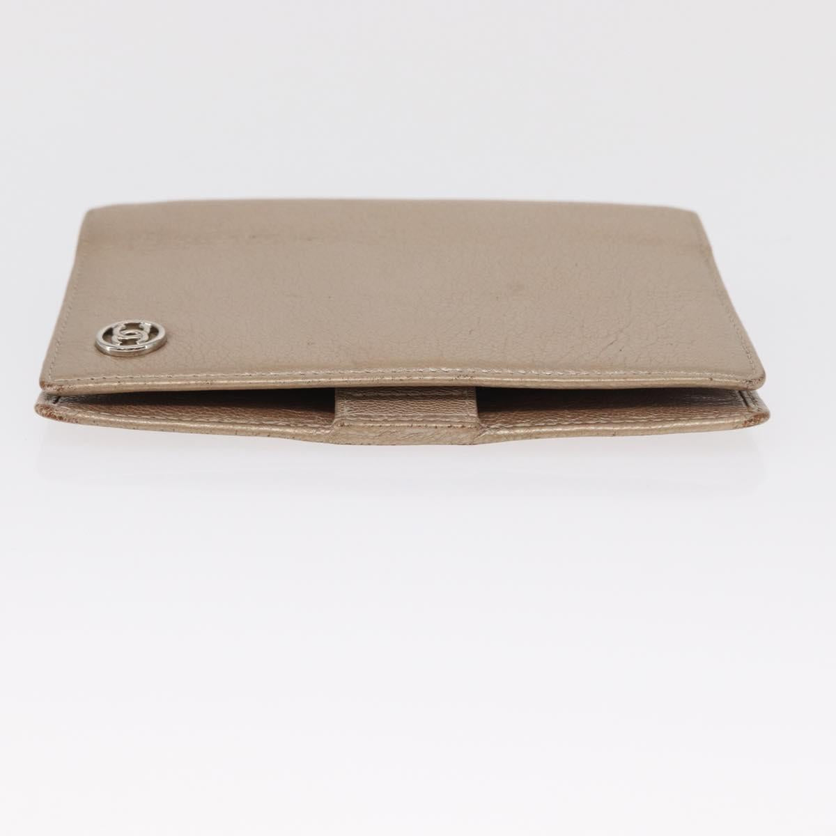 CHANEL Day Planner Cover Leather Beige Gold CC Auth 157485