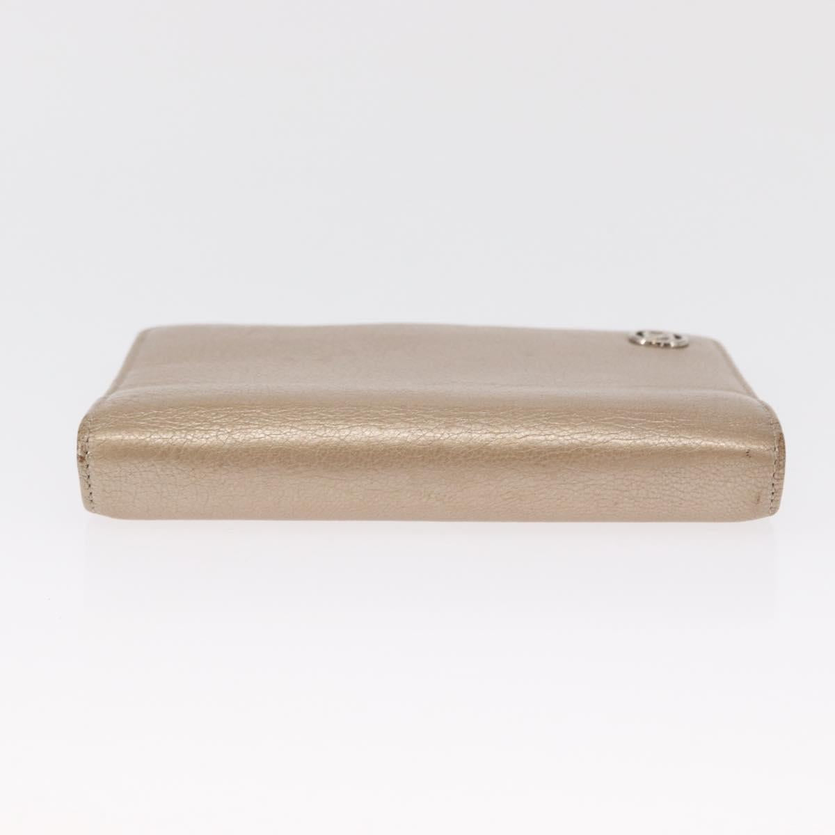 CHANEL Day Planner Cover Leather Beige Gold CC Auth 157485