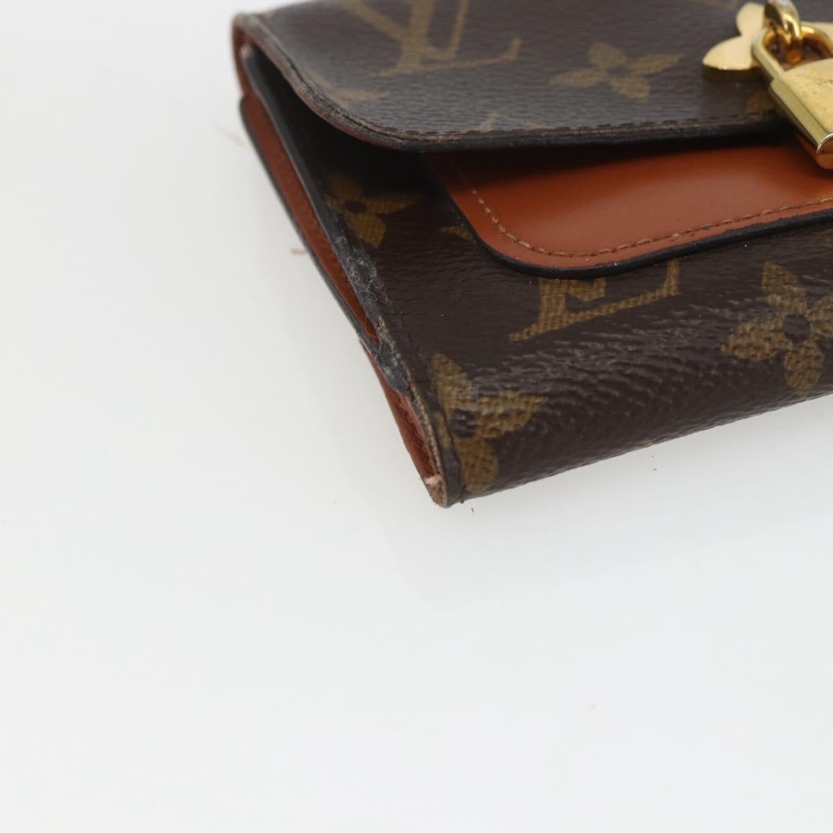 LOUIS VUITTON Monogram PortefeuilleFlower Compact Wallet M62567 LV Auth 157486