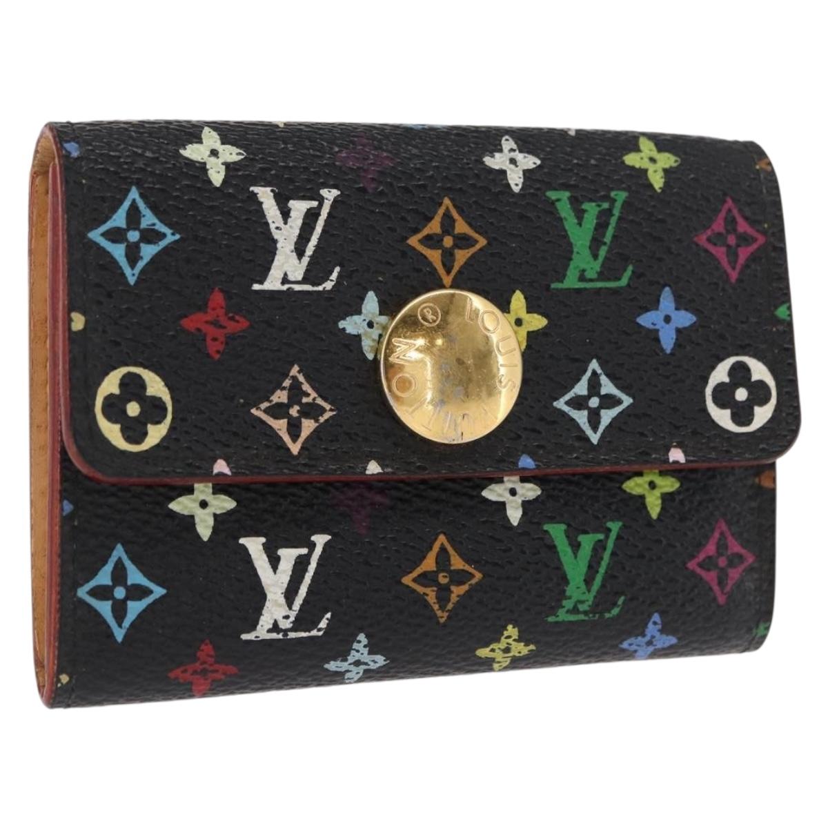 LOUIS VUITTON Multicolor Porte Monnaie Cozy Coin Purse Black M60007 Auth 157490