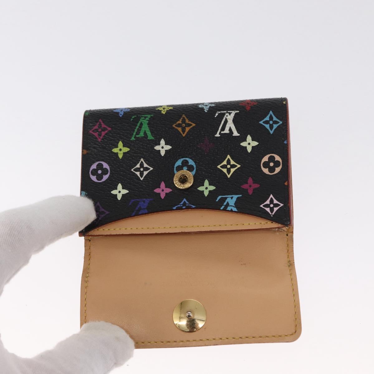 LOUIS VUITTON Multicolor Porte Monnaie Cozy Coin Purse Black M60007 Auth 157490