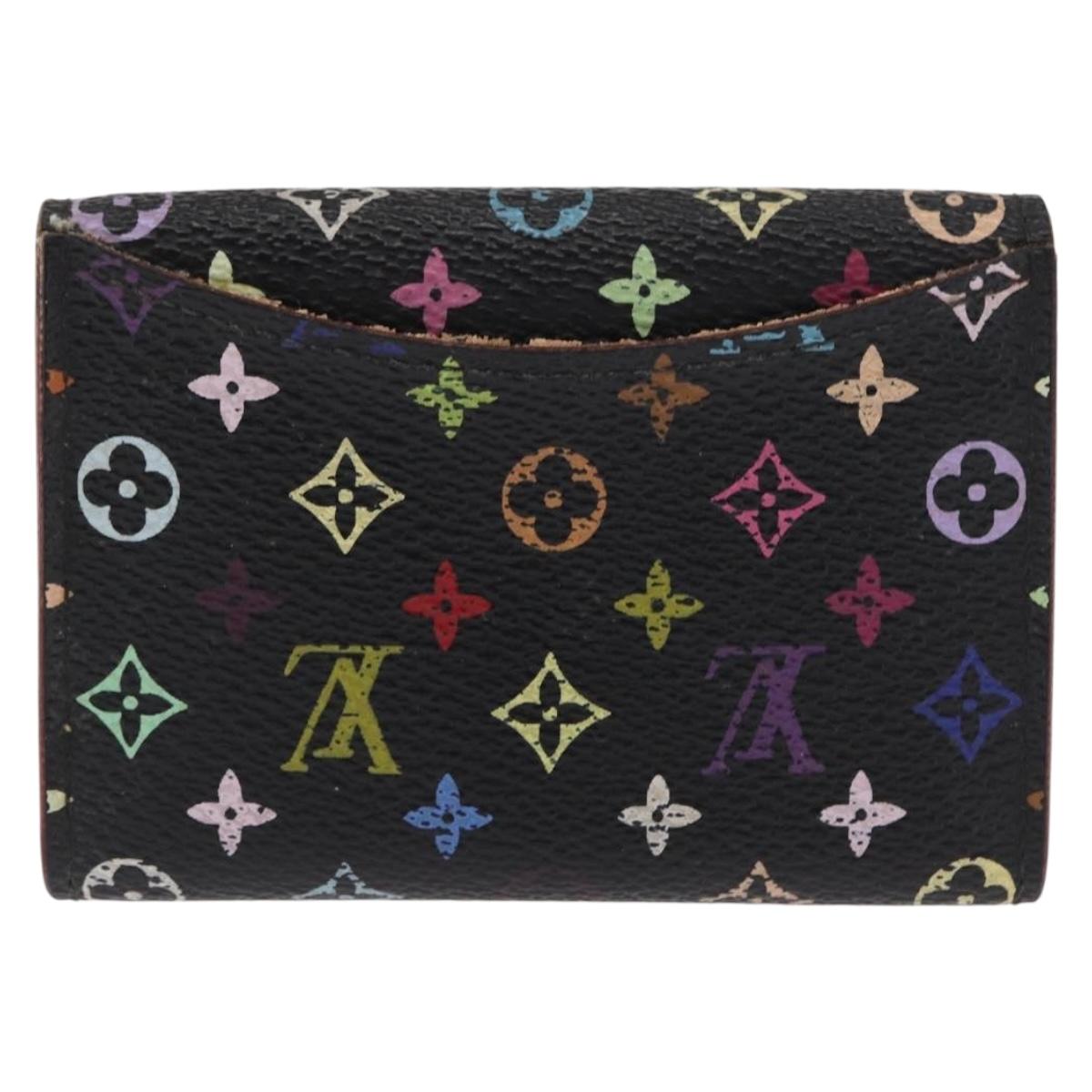 LOUIS VUITTON Multicolor Porte Monnaie Cozy Coin Purse Black M60007 Auth 157490