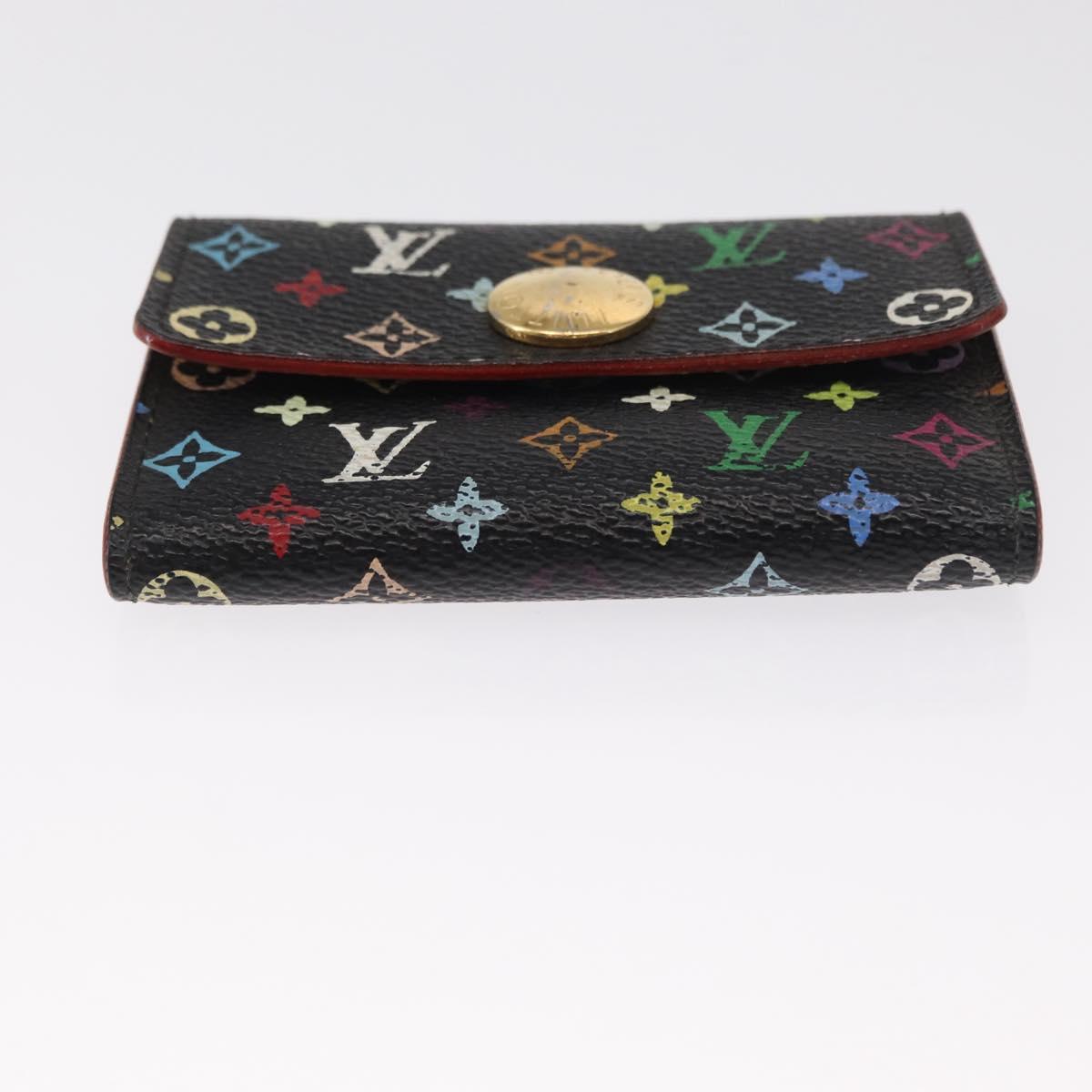 LOUIS VUITTON Multicolor Porte Monnaie Cozy Coin Purse Black M60007 Auth 157490