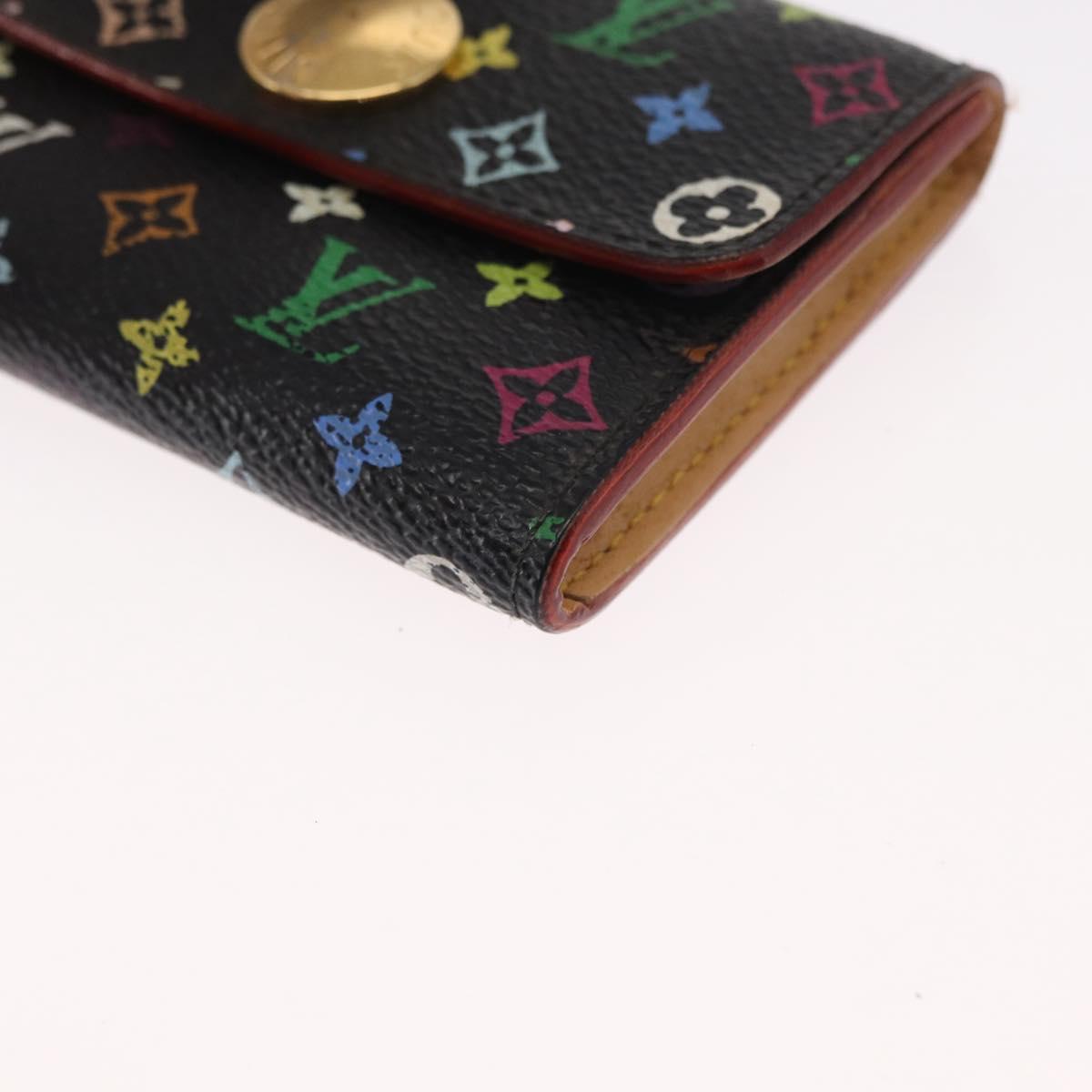 LOUIS VUITTON Multicolor Porte Monnaie Cozy Coin Purse Black M60007 Auth 157490