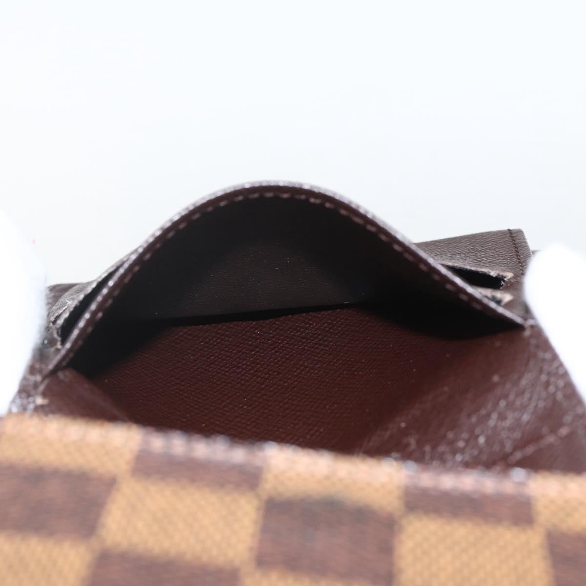 LOUIS VUITTON Damier Ebene Porte Monnaie Billets Cartes N61652 LV Auth 157491