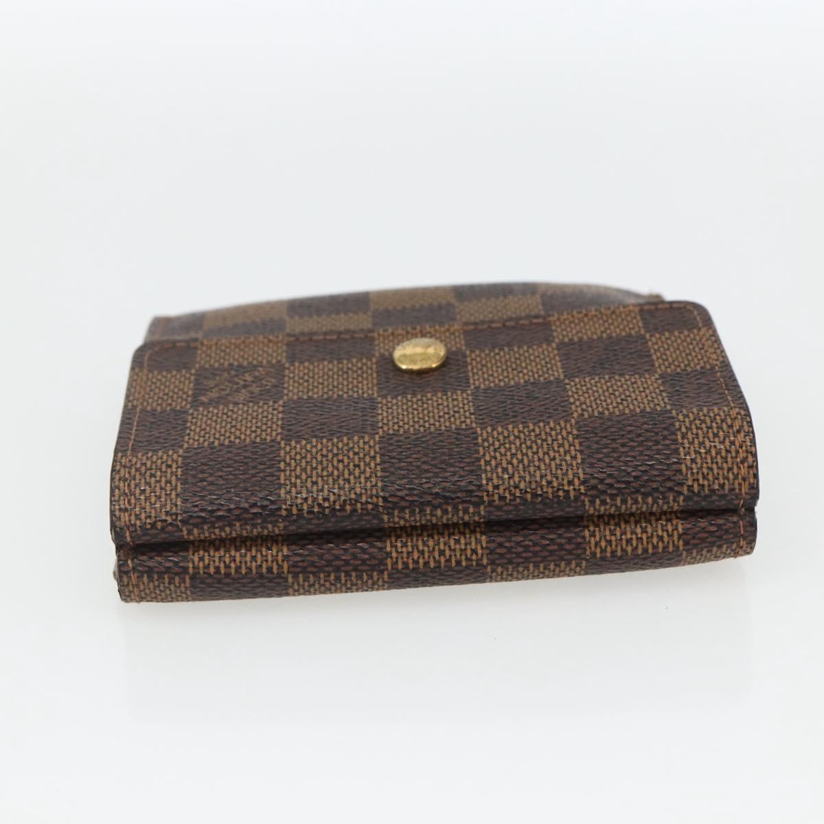 LOUIS VUITTON Damier Ebene Porte Monnaie Billets Cartes N61652 LV Auth 157491