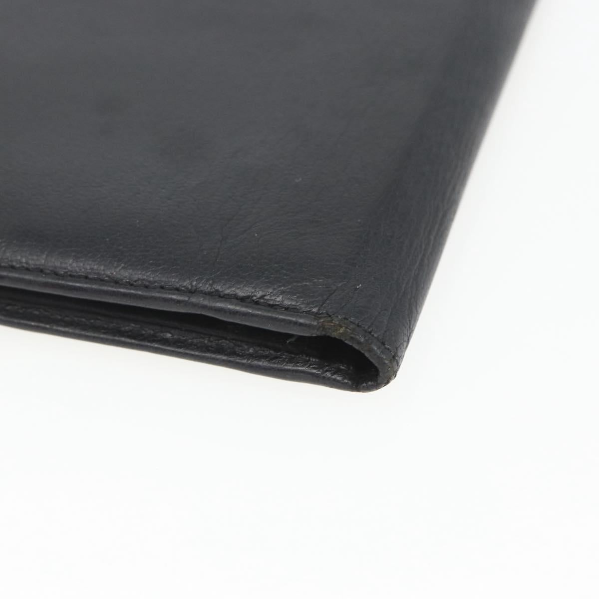 CHANEL Day Planner Cover Leather Black Gold CC Auth 157492