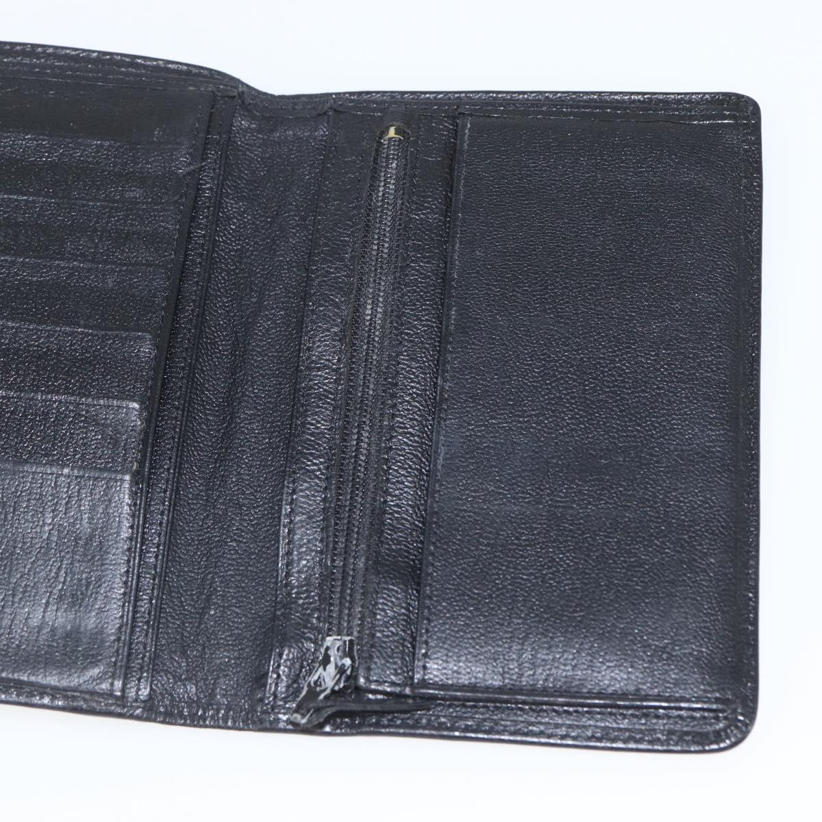 CHANEL Day Planner Cover Leather Black Gold CC Auth 157492