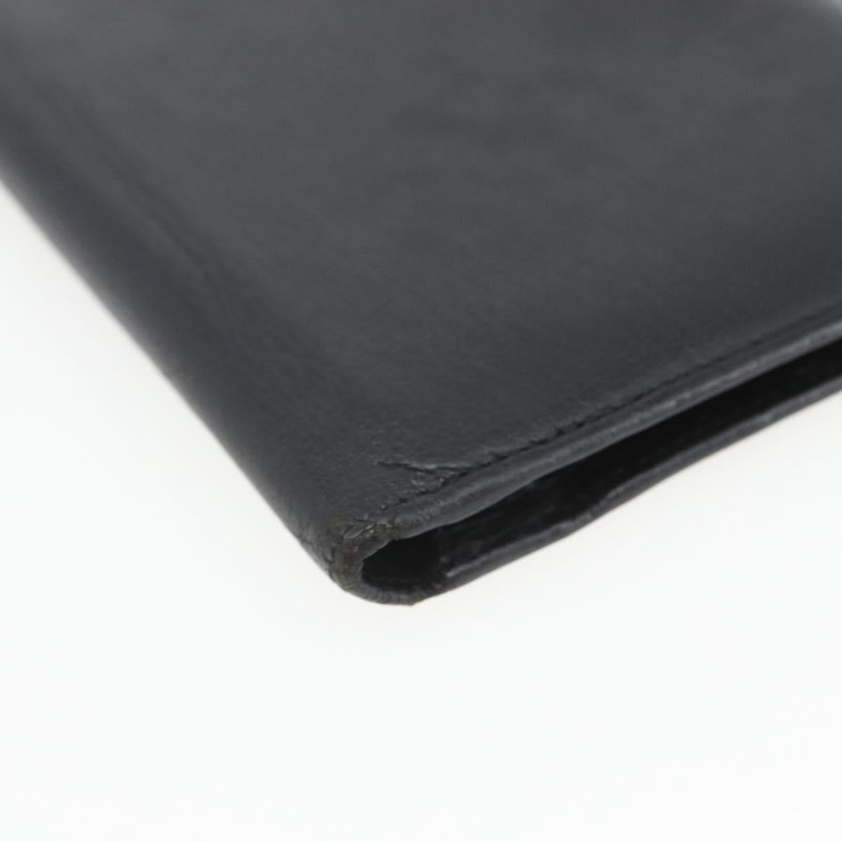 CHANEL Day Planner Cover Leather Black Gold CC Auth 157492