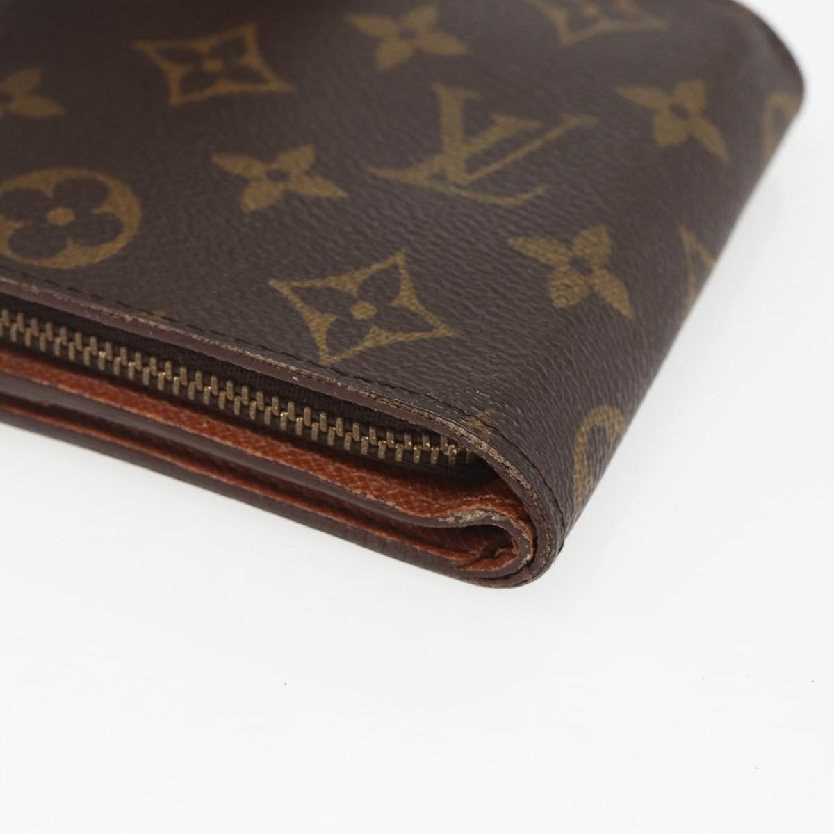 LOUIS VUITTON Monogram Compact Zip Wallet M61667 LV Auth 157495