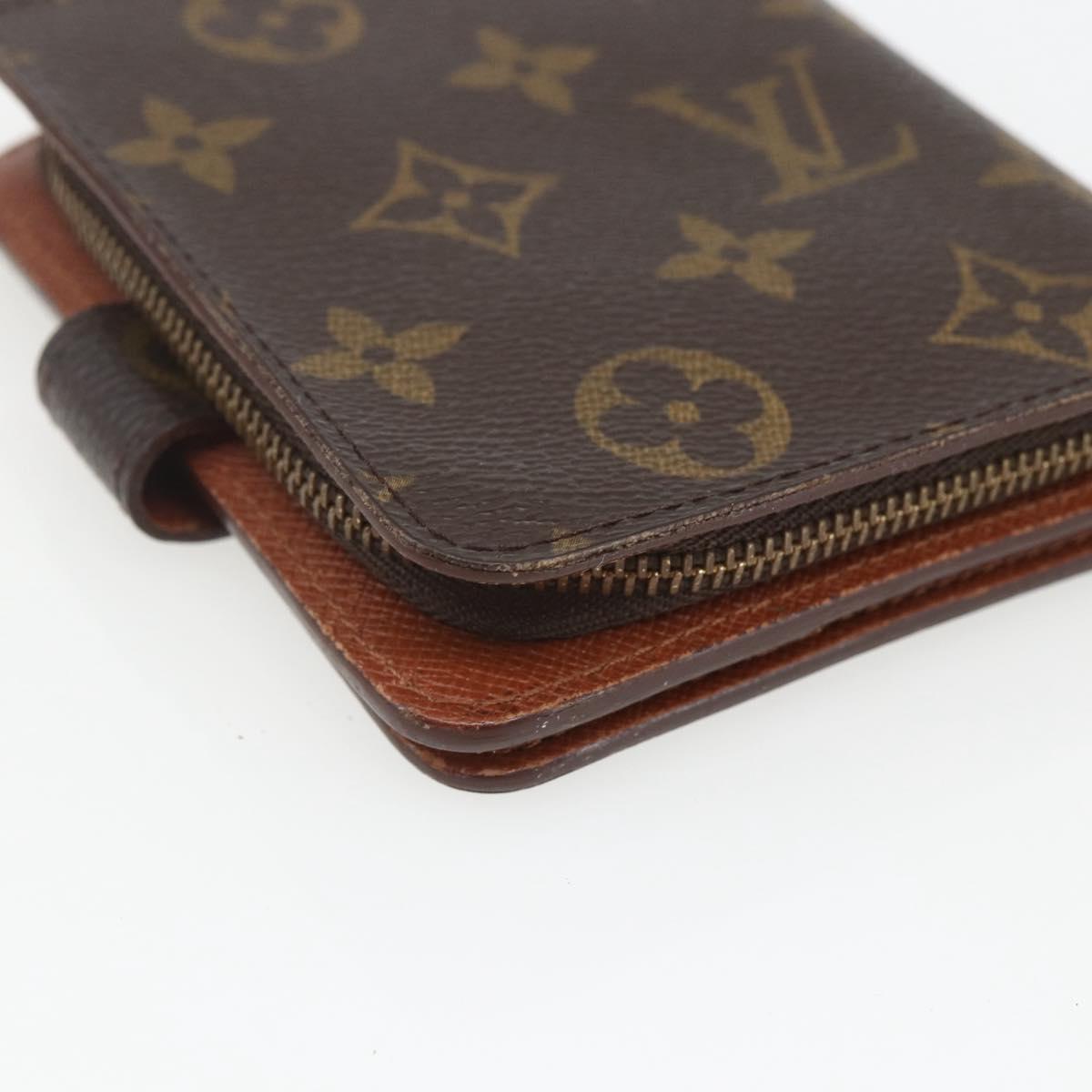 LOUIS VUITTON Monogram Compact Zip Wallet M61667 LV Auth 157495