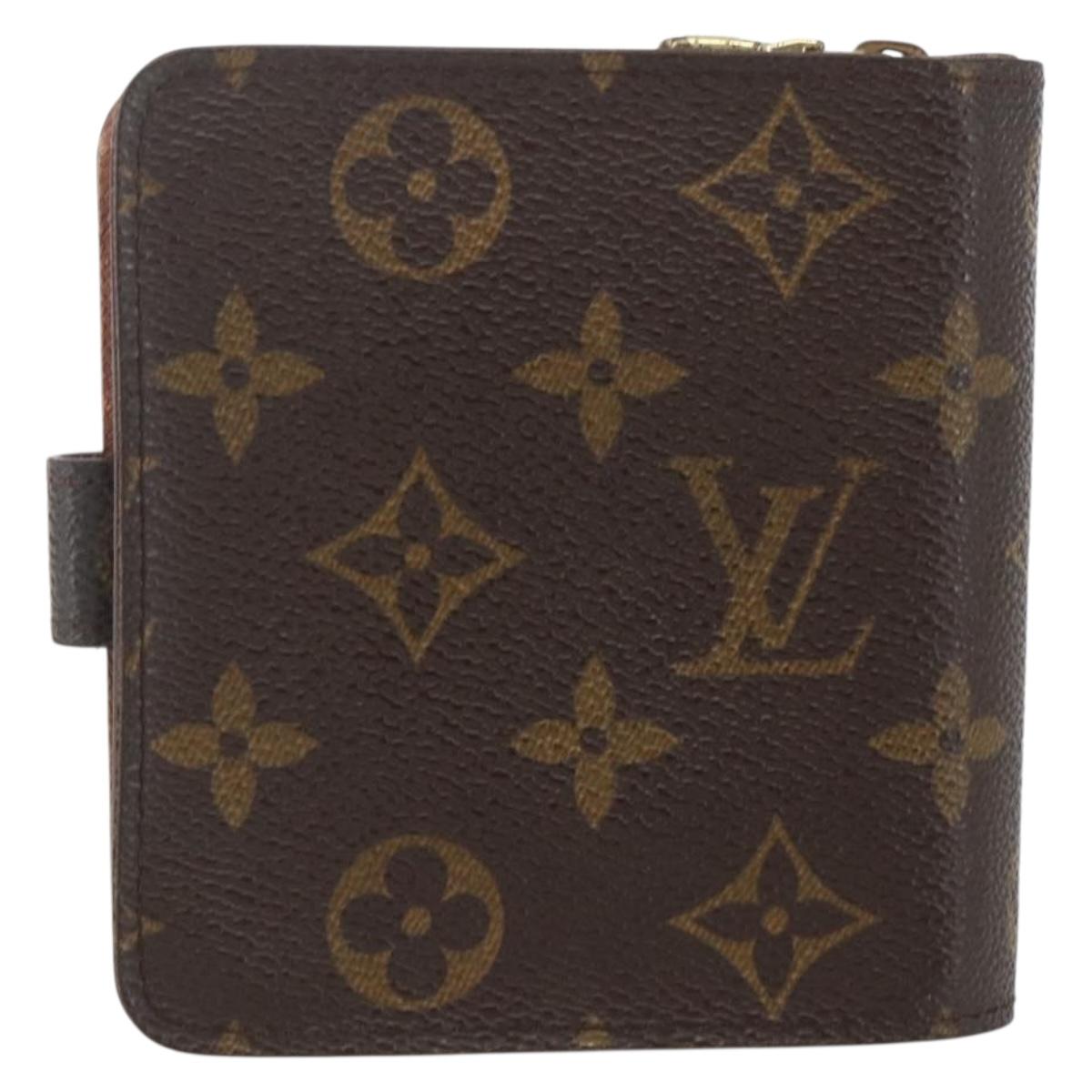 LOUIS VUITTON Monogram Compact Zip Wallet M61667 LV Auth 157495