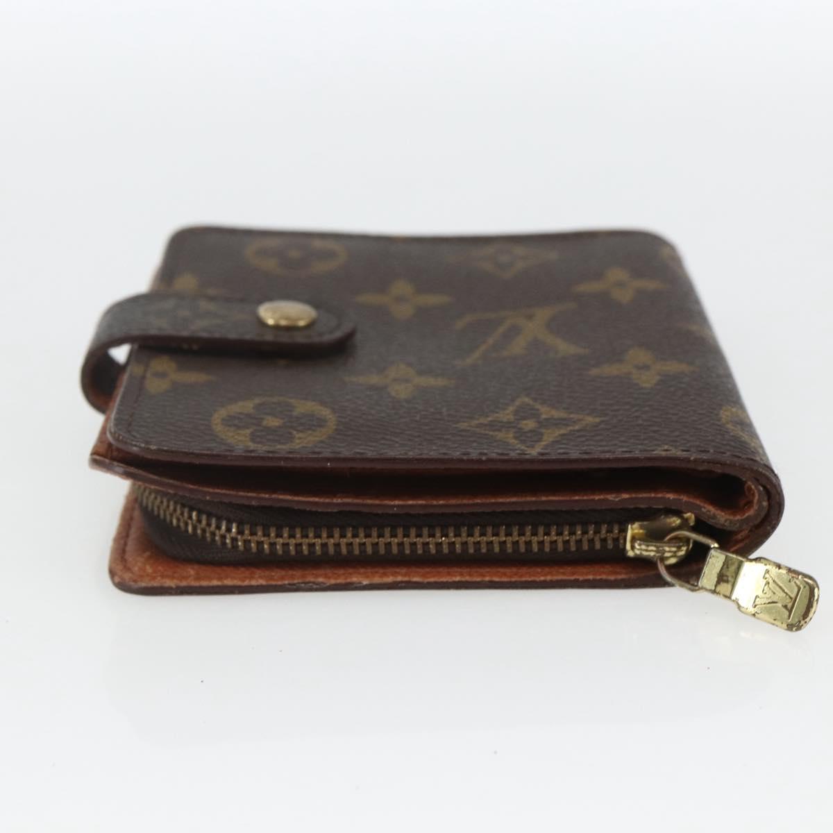 LOUIS VUITTON Monogram Compact Zip Wallet M61667 LV Auth 157495