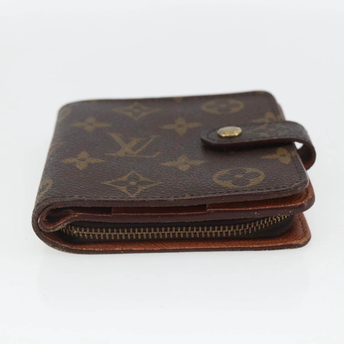 LOUIS VUITTON Monogram Compact Zip Wallet M61667 LV Auth 157495