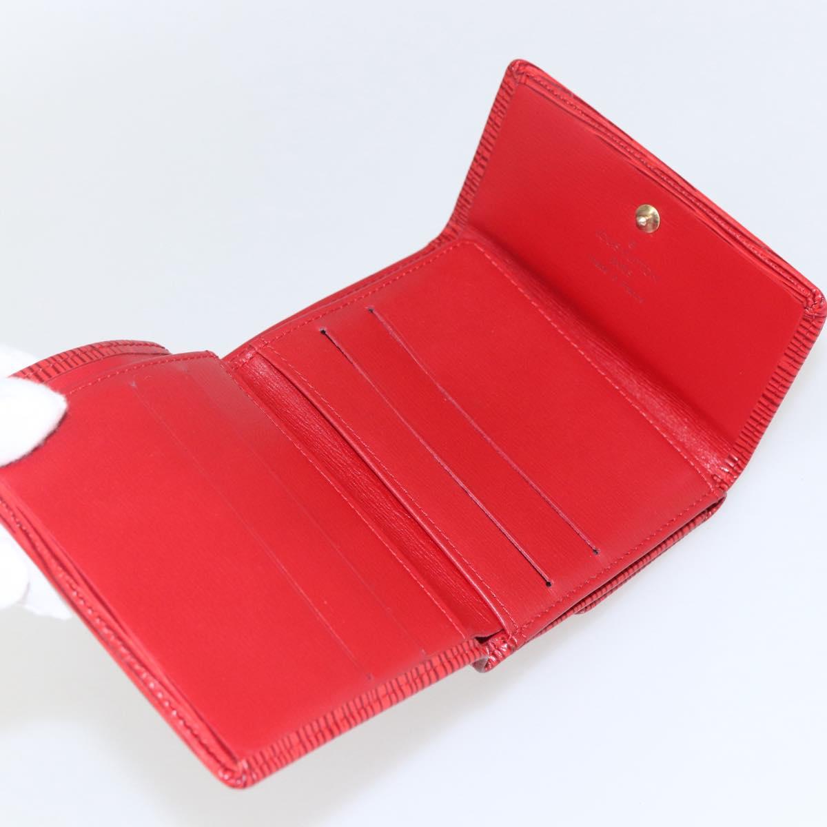 LOUIS VUITTON Porte Monnaie Billets Cartes Credit Wallet Red M63487 Auth 157501A