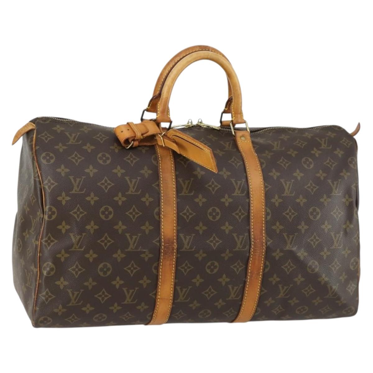 LOUIS VUITTON Monogram Keepall 50 Boston Bag M41426 LV Auth 157505