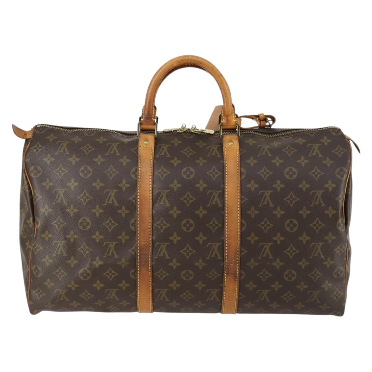 LOUIS VUITTON Monogram Keepall 50 Boston Bag M41426 LV Auth 157505