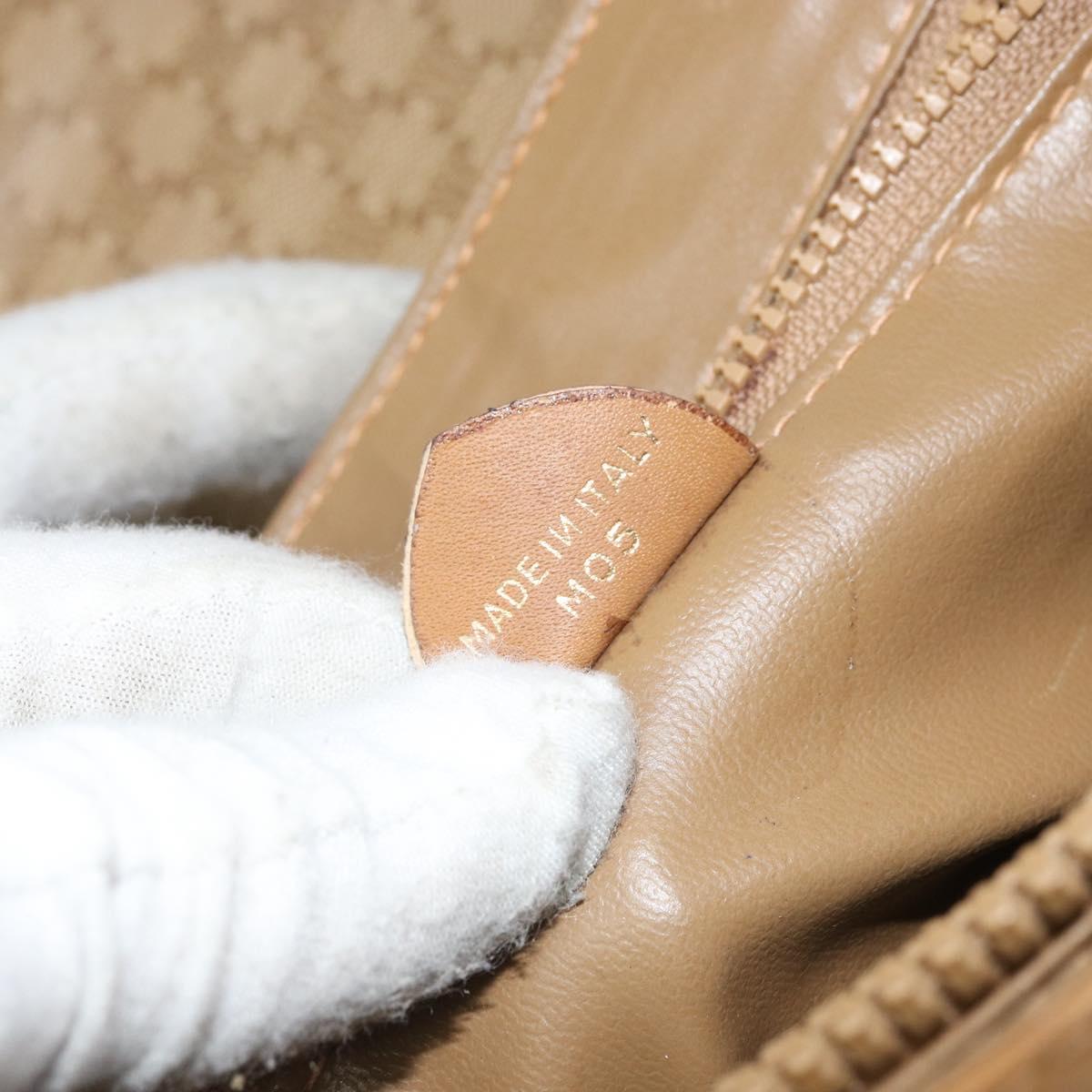 CELINE Macadam Canvas Hand Bag PVC Beige Gold Auth 157509