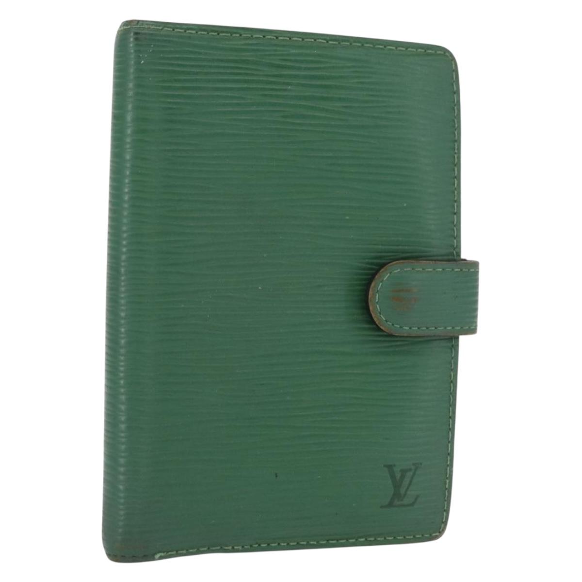 LOUIS VUITTON Epi Agenda PM Day Planner Cover Green R20054 LV Auth 157512