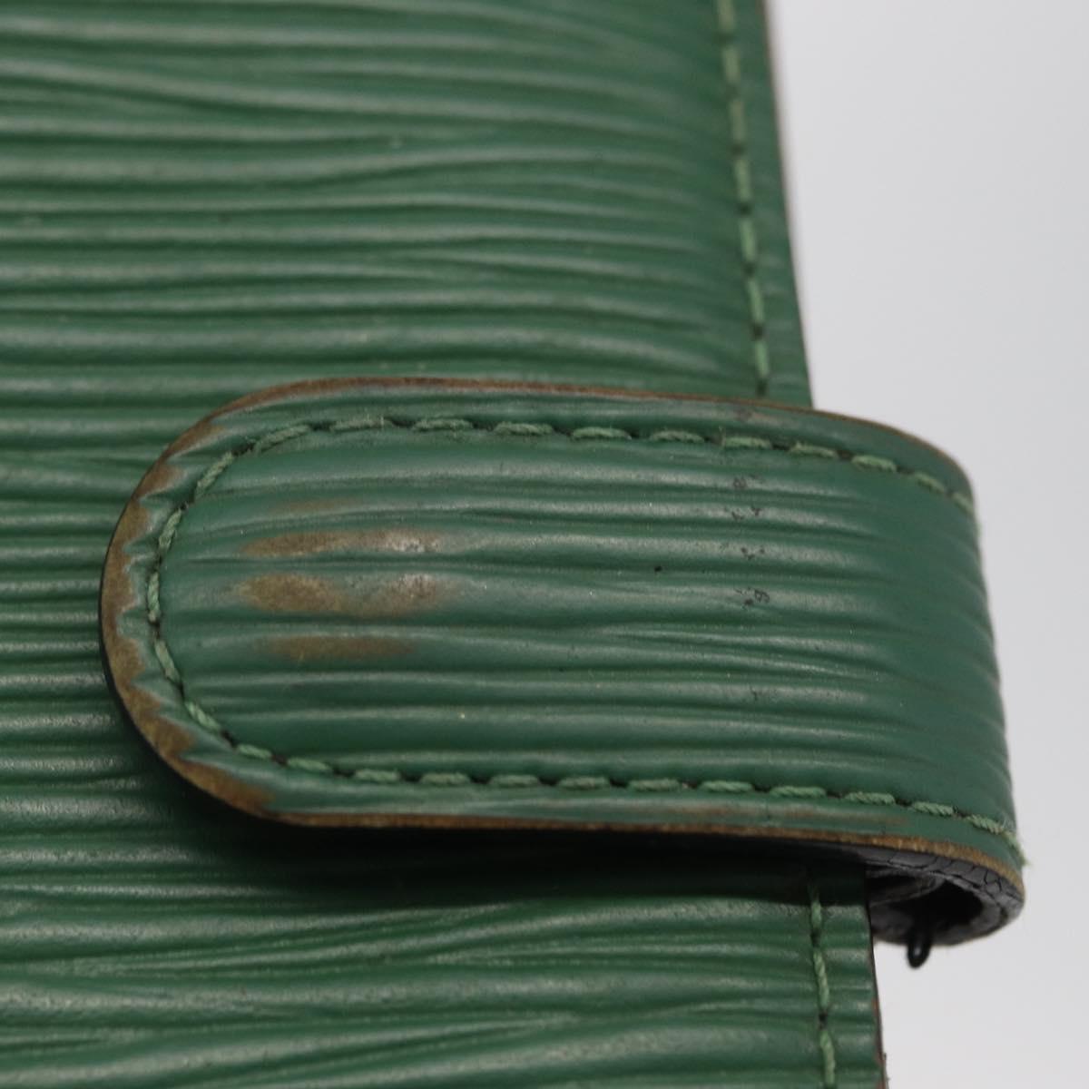 LOUIS VUITTON Epi Agenda PM Day Planner Cover Green R20054 LV Auth 157512