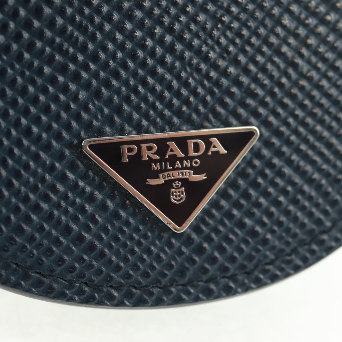 PRADA Coin Purse Safiano leather Navy 2MM788 Auth 157513SAM