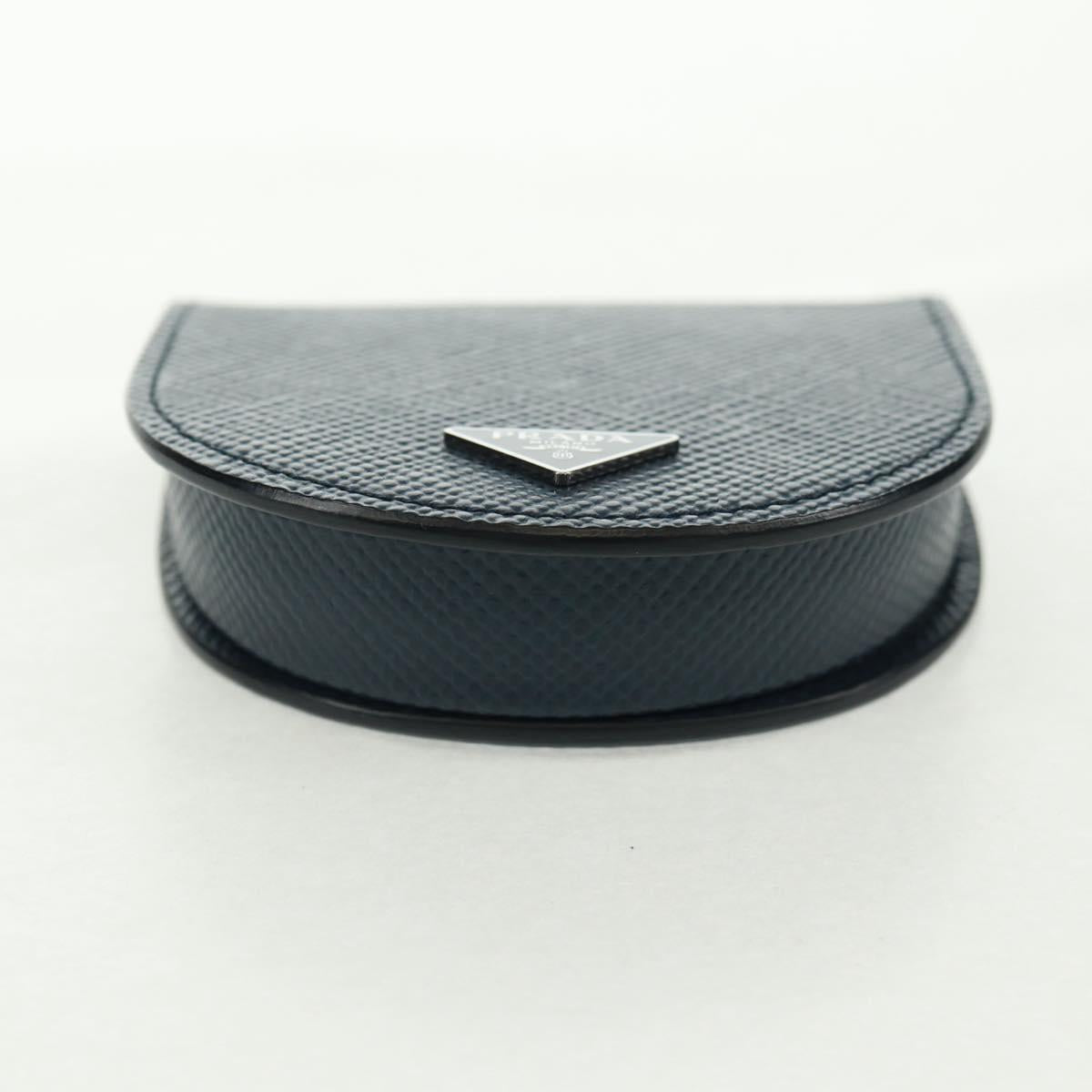 PRADA Coin Purse Safiano leather Navy 2MM788 Auth 157513SAM