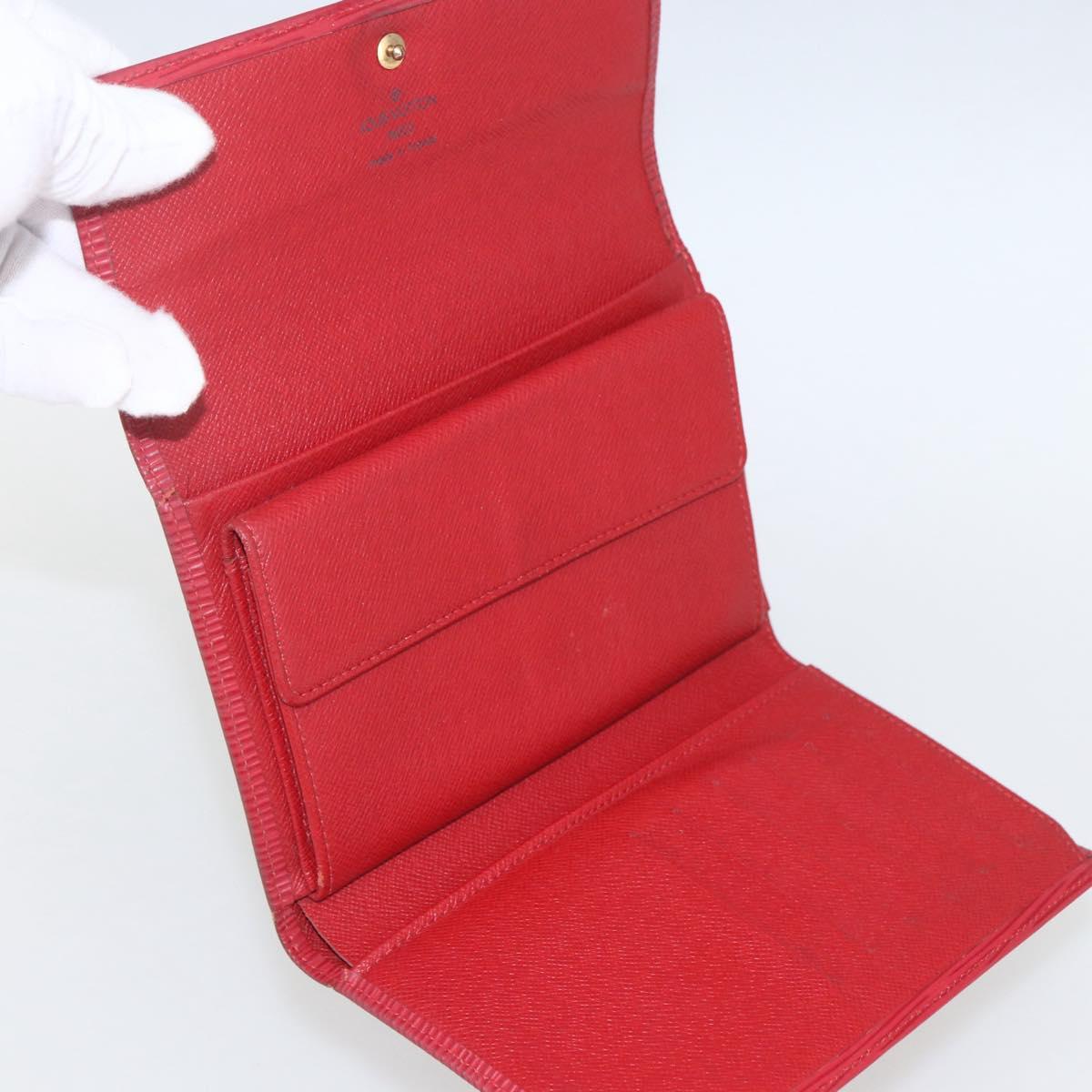 LOUIS VUITTON Epi Porte TresorEtui Papie Wallet Red M63717 LV Auth 157522A