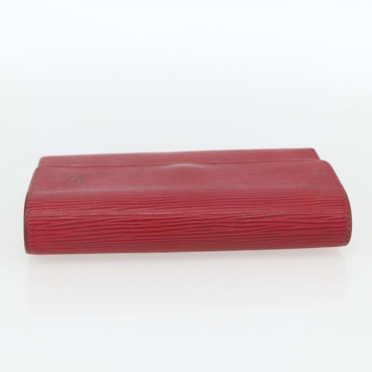 LOUIS VUITTON Epi Porte TresorEtui Papie Wallet Red M63717 LV Auth 157522A