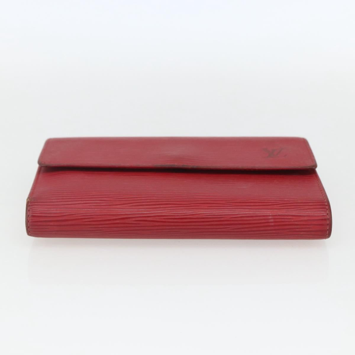 LOUIS VUITTON Epi Porte TresorEtui Papie Wallet Red M63717 LV Auth 157522A