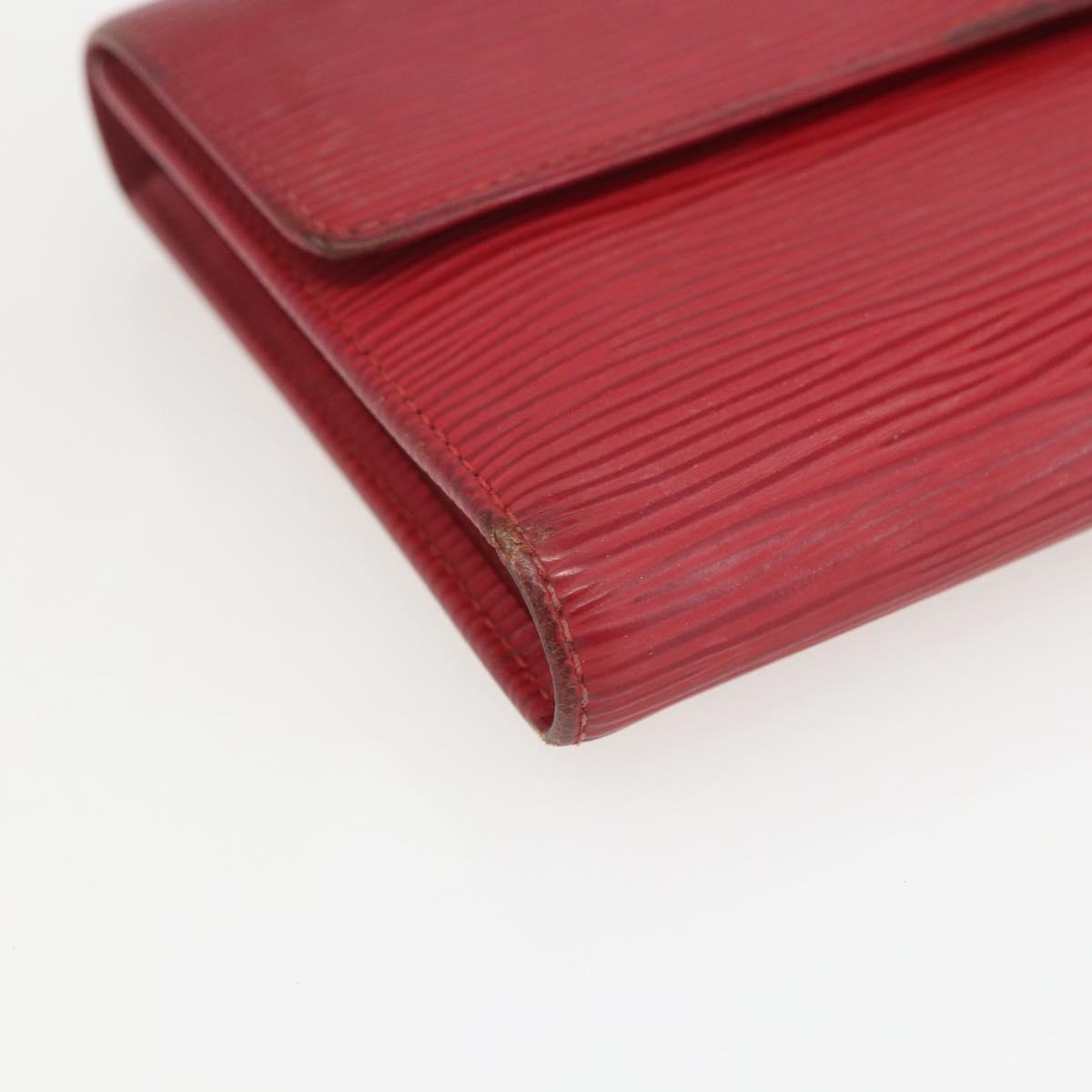LOUIS VUITTON Epi Porte TresorEtui Papie Wallet Red M63717 LV Auth 157522A