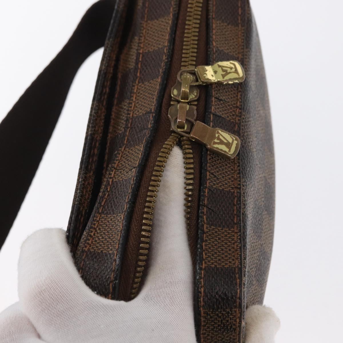 LOUIS VUITTON Damier Ebene Geronimos Shoulder Bag N51994 LV Auth 157526