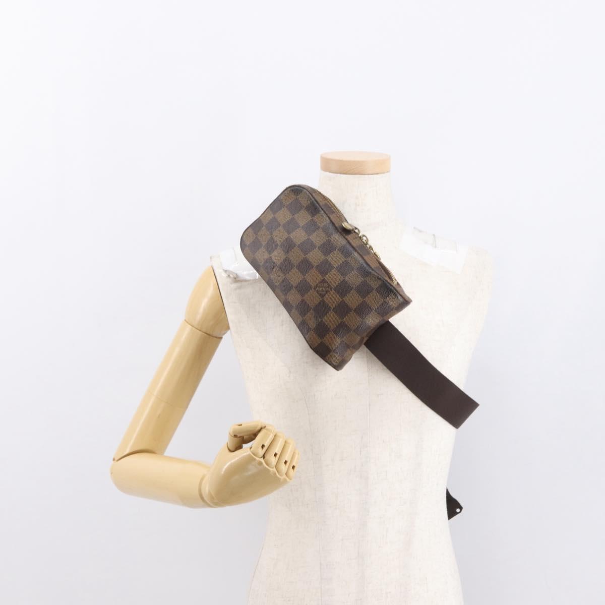 LOUIS VUITTON Damier Ebene Geronimos Shoulder Bag N51994 LV Auth 157526