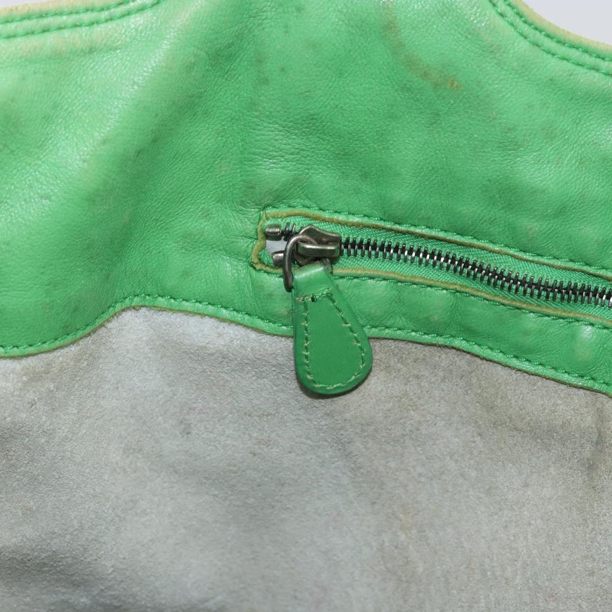 BOTTEGA VENETA INTRECCIATO Tote Bag Leather Green 131673 Auth 157536