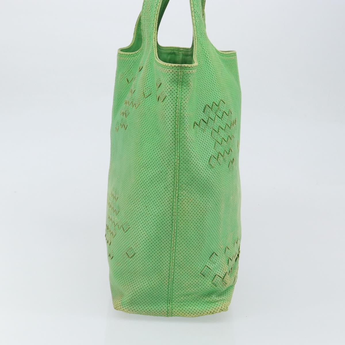 BOTTEGA VENETA INTRECCIATO Tote Bag Leather Green 131673 Auth 157536