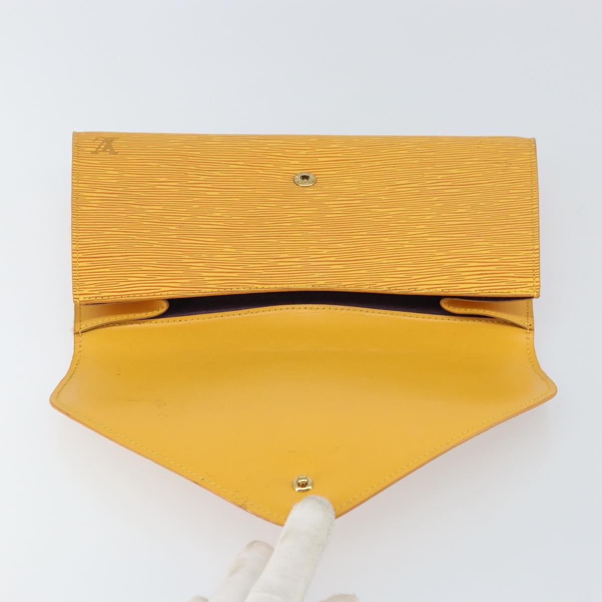 LOUIS VUITTON Epi Art Deco Clutch Bag Yellow M52639 LV Auth 157540